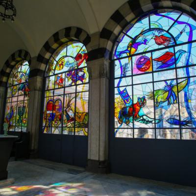 Vetrate Artistiche Tempio Ebraico Ambrosiana Arte Milano 2