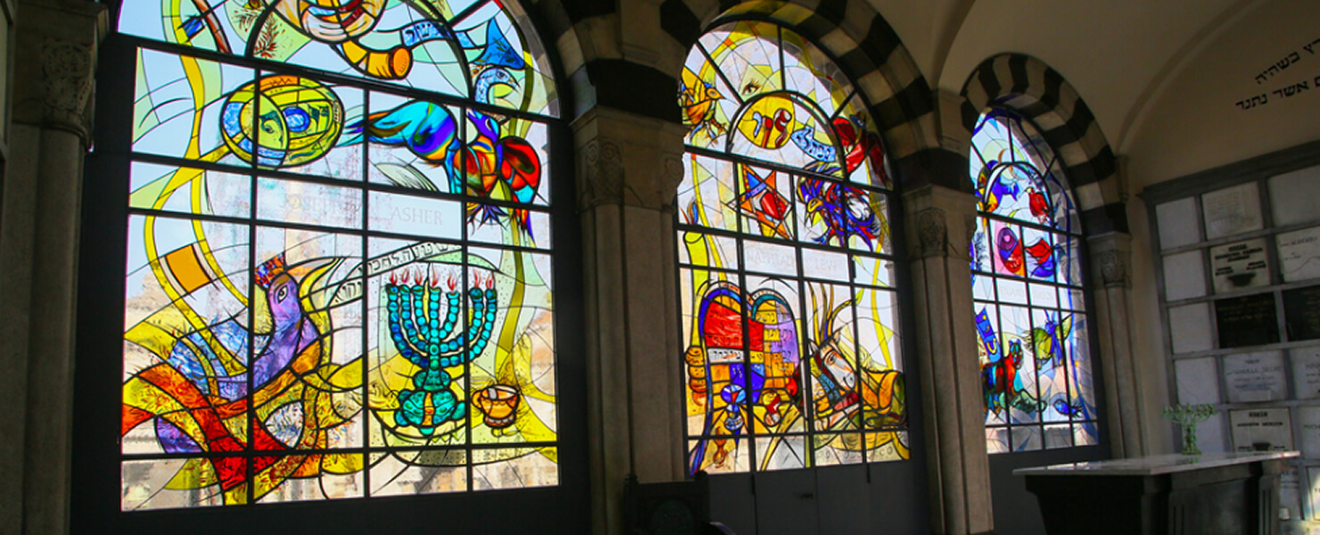 Vetrate Tempio Ebraico - Monumentale di Milano