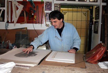 realizzazione vetrate artistiche Arese, Ambrosiana Vetrate d'Arte Milano penacchio ardemagni