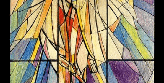 realizzazione vetrate artistiche Vanzaghello stile astratto, vetrate artistiche sacre e di arredamento, Ambrosiana Vetrate d'Arte Milano